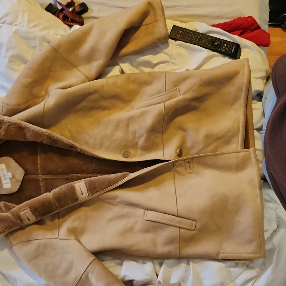 Liz Claiborne Suede leather coat (WARM)
